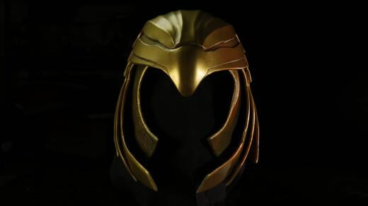 Wonder Woman Gold Eagle Helmet - Front View