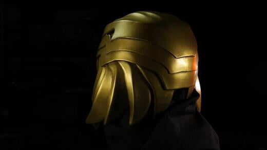 Wonder Woman Gold Eagle Helmet - Rear 3/4 Profile