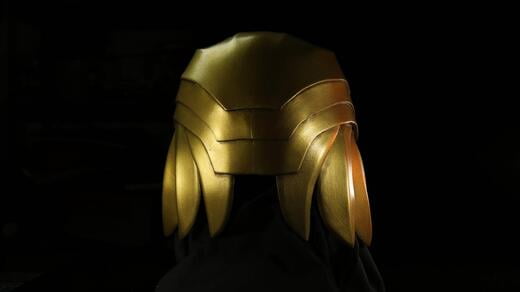 Wonder Woman Gold Eagle Helmet - Rear View